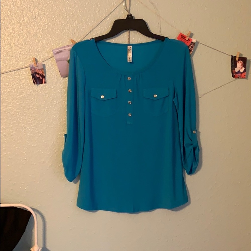 Light blue blouse